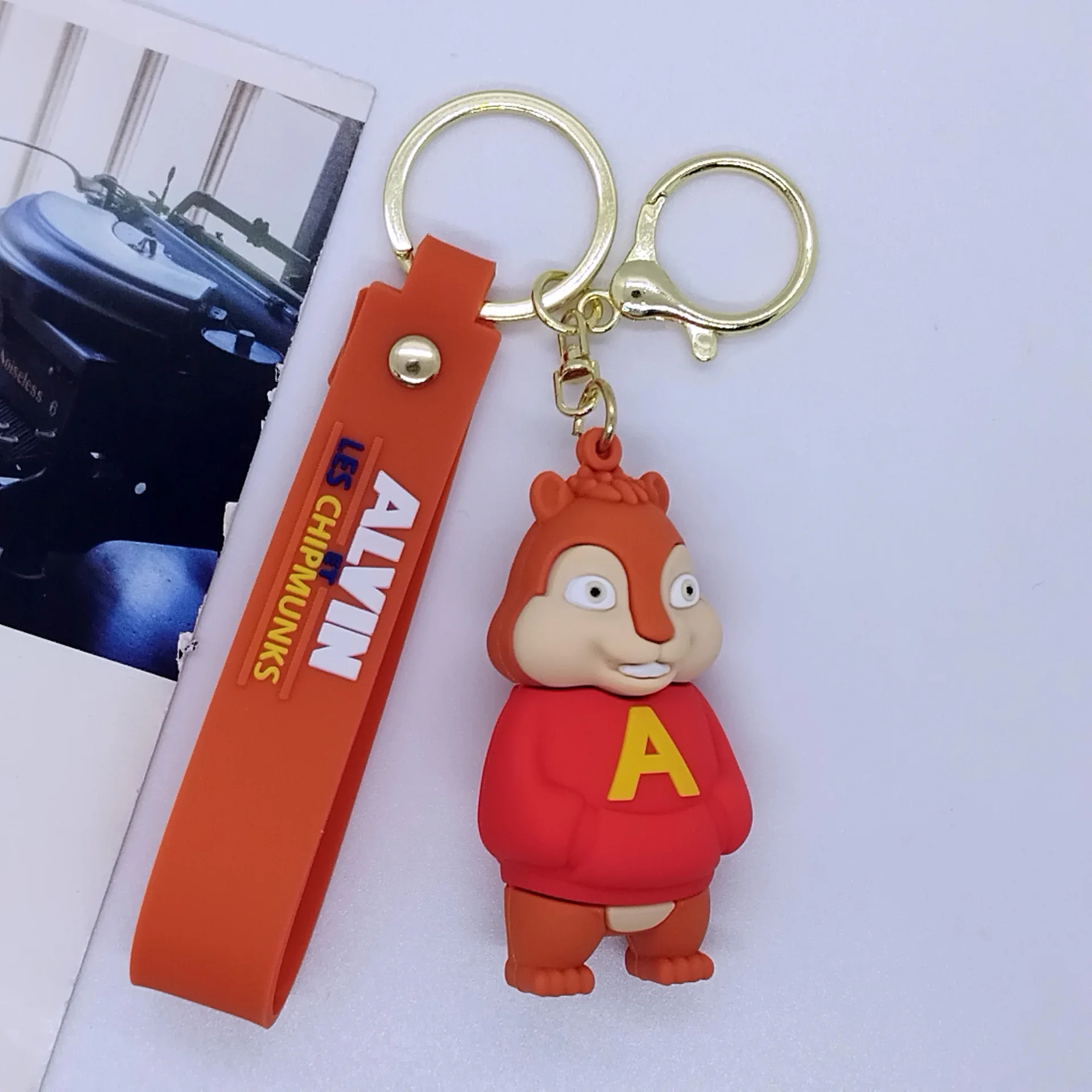 kf Sb2b225f3312b4230a597d16f3d4c3e07y Cartoon animation mouse to treasure keychain cute Alvin Simon Theodore key chain bag accessories wholesale - Alvin And The Chipmunks Shop